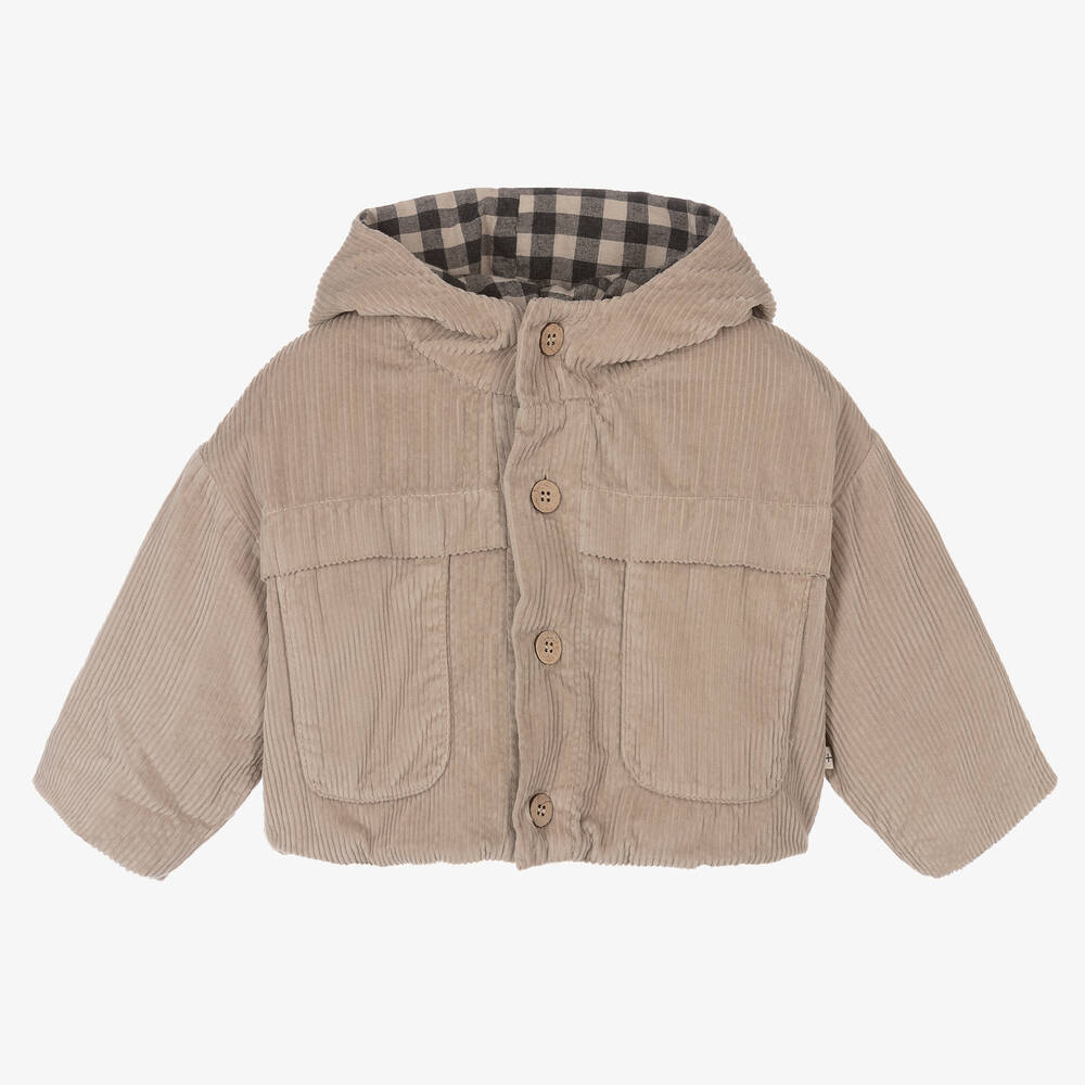 1 + in the family - Beige Cotton Corduroy Jacket | Childrensalon