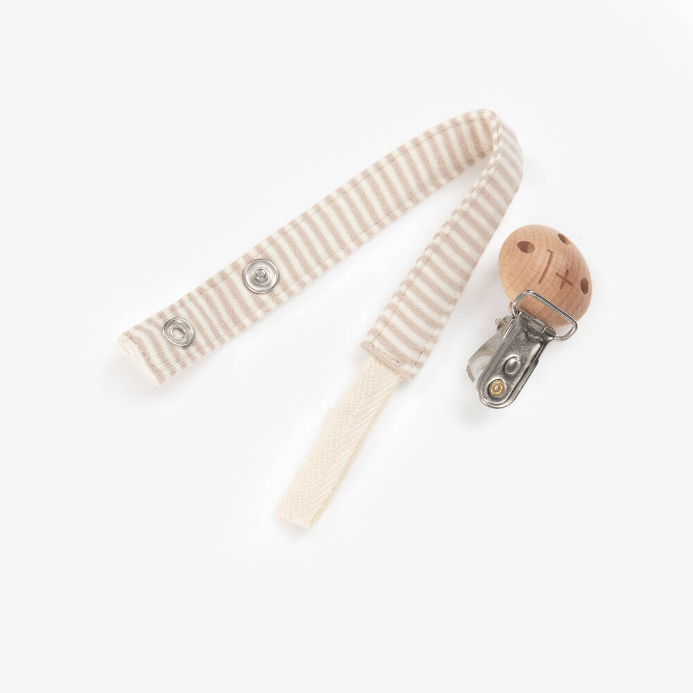 1 + in the family-Beige & Ivory Striped Dummy Clip | Childrensalon Outlet