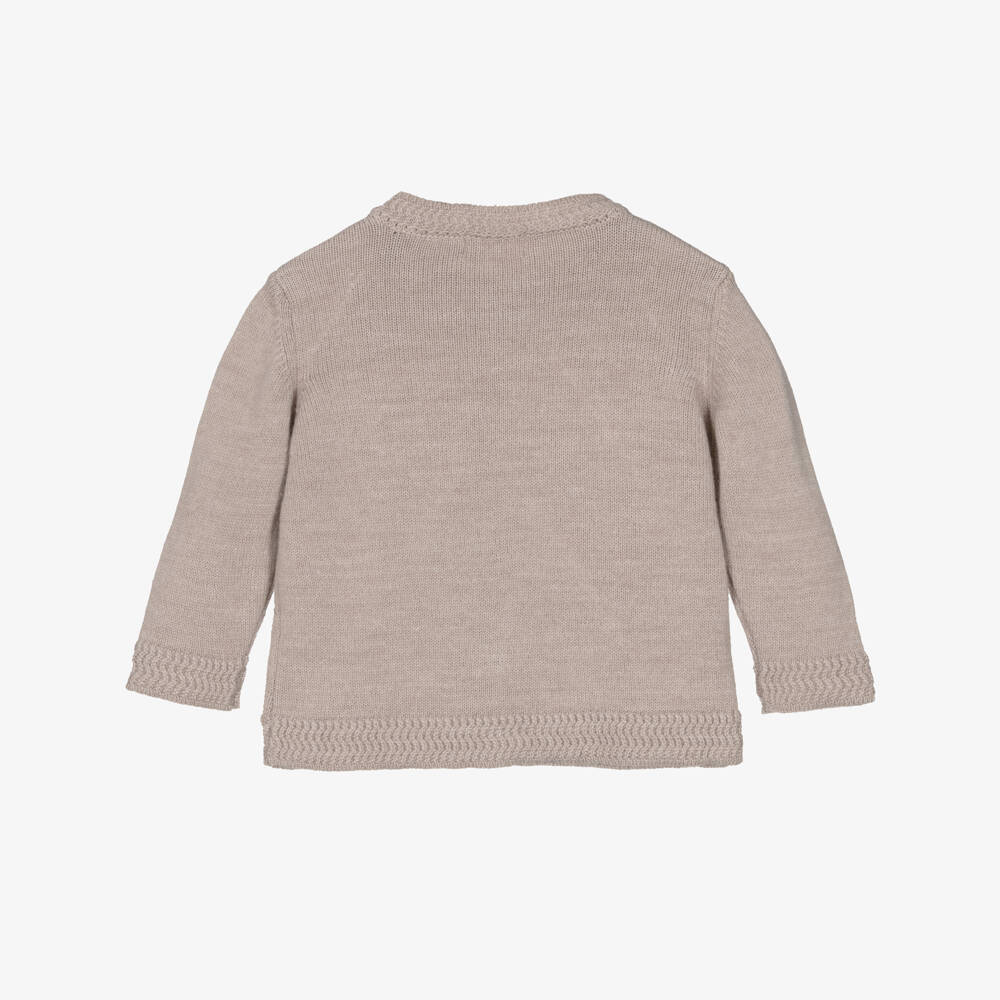 1 + in the family-Beige Knitted Cardigan | Childrensalon Outlet