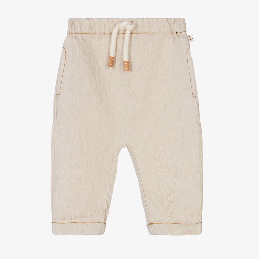 1 + in the family - Beige Leinenhose | Childrensalon