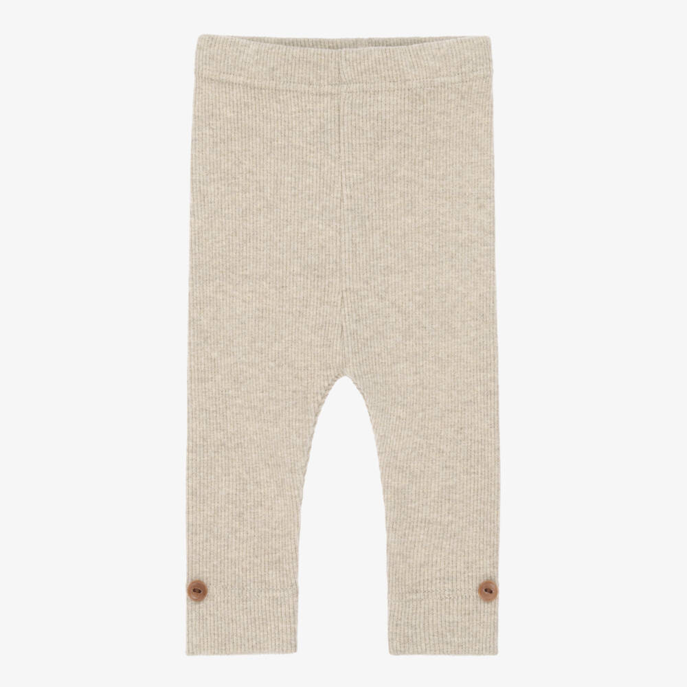1 + in the family-Бежевые ребристые леггинсы из джерси | Childrensalon Outlet