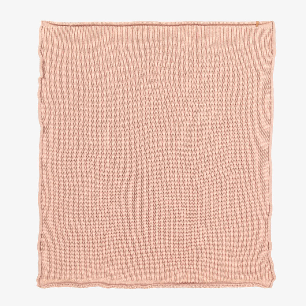 1 + in the family - Blush Pink Knitted Blanket (92cm) | Childrensalon