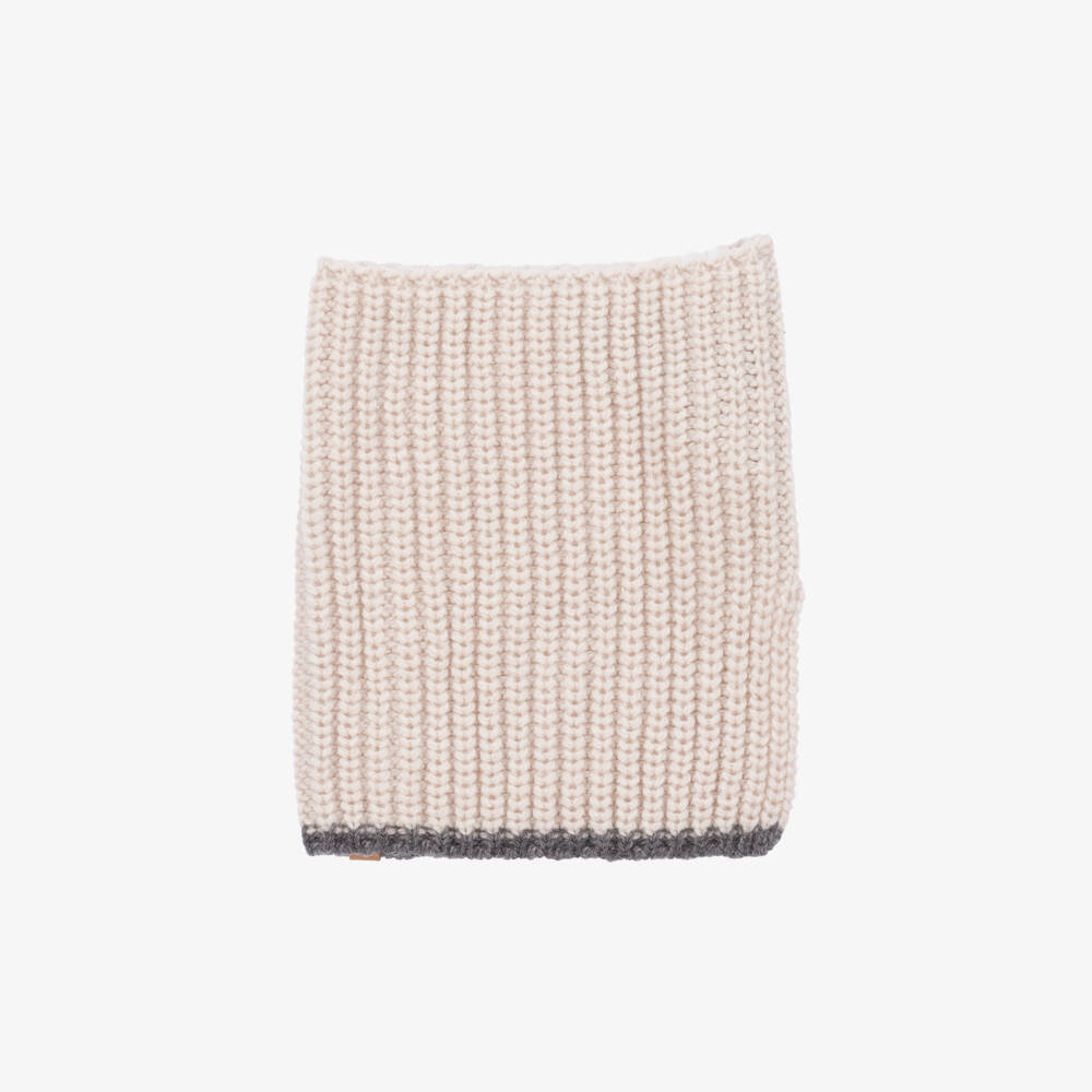 1 + in the family-Boys Beige Wool Blend Snood | Childrensalon Outlet
