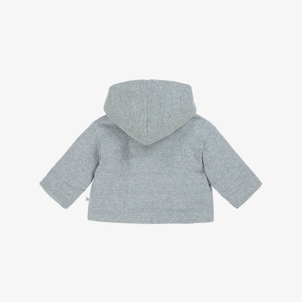 1 + in the family-Синий вязаный пальто с капюшоном для мальчиков | Childrensalon Outlet