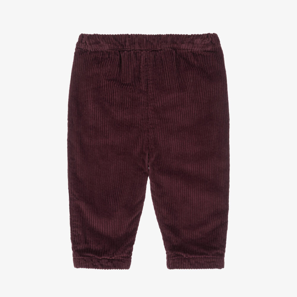 1 + in the family-Boys Burgundy Red Corduroy Trousers | Childrensalon Outlet