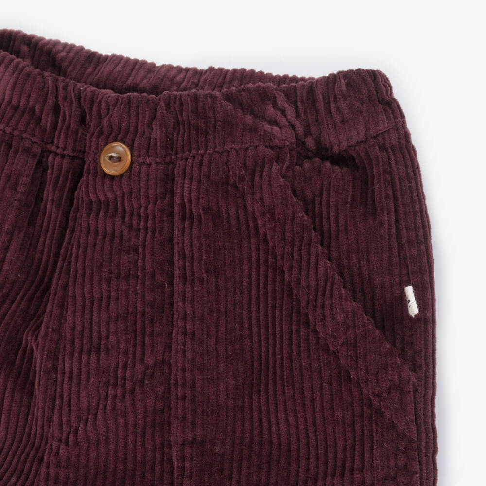 1 + in the family-Boys Burgundy Red Corduroy Trousers | Childrensalon Outlet