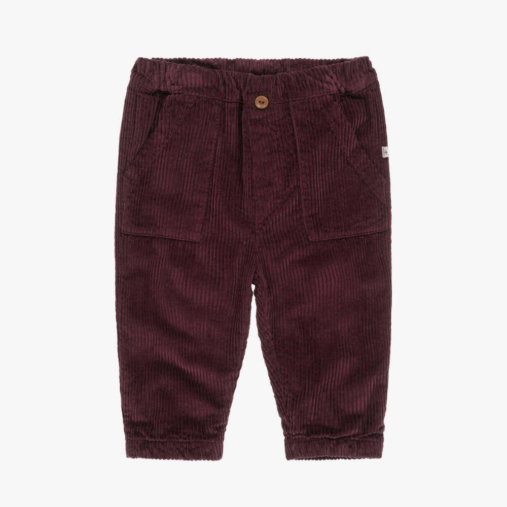 1 + in the family-Boys Burgundy Red Corduroy Trousers | Childrensalon Outlet