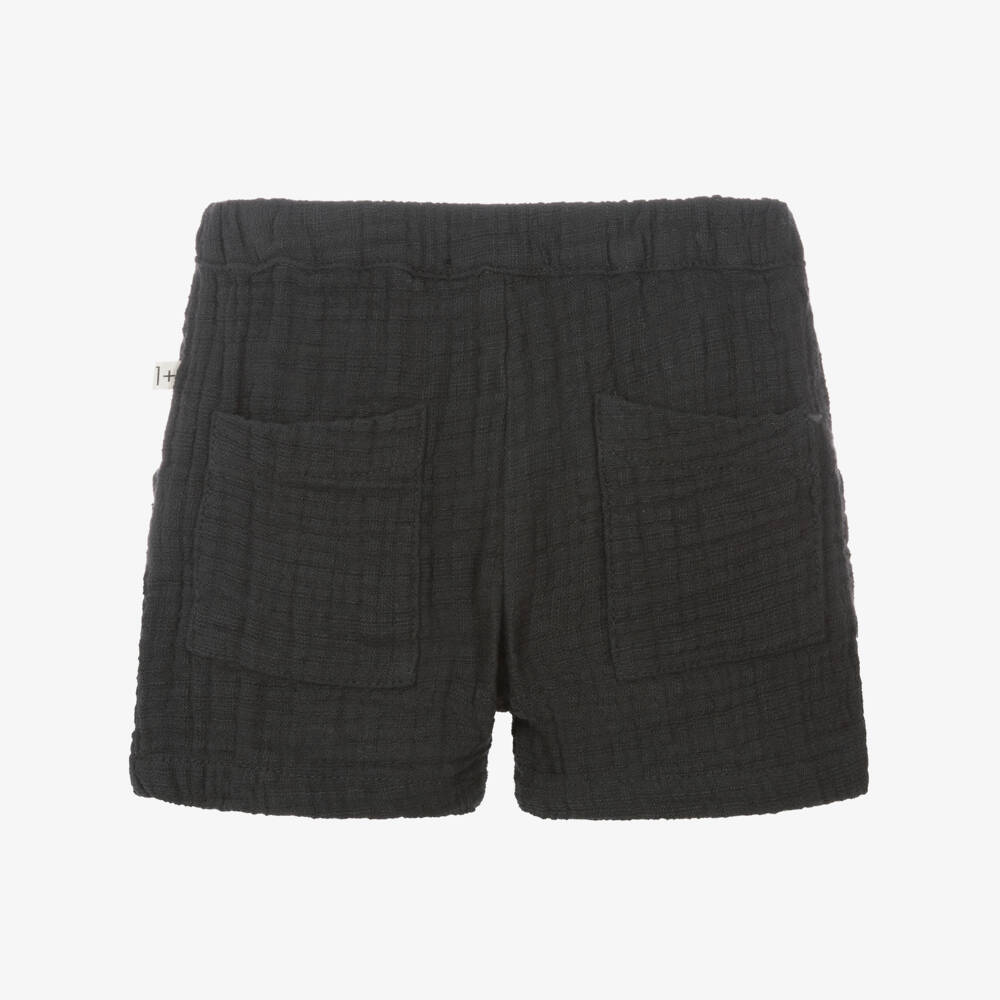 1 + in the family-شورت قطن موسلين لون رمادي للأولاد | Childrensalon Outlet