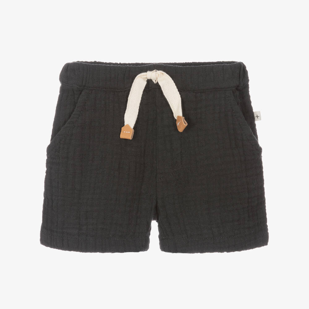 1 + in the family-شورت قطن موسلين لون رمادي للأولاد | Childrensalon Outlet