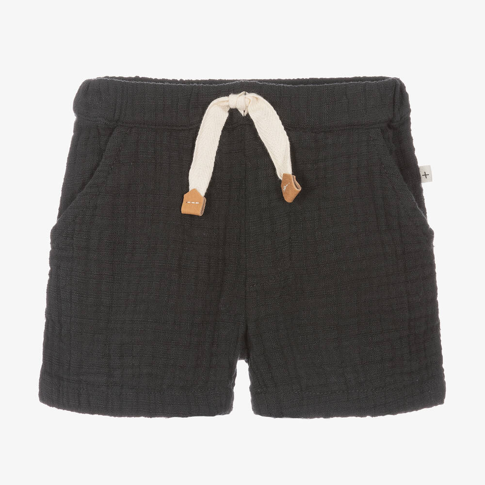 1 + in the family-Boys Charcoal Grey Cotton Shorts | Childrensalon Outlet