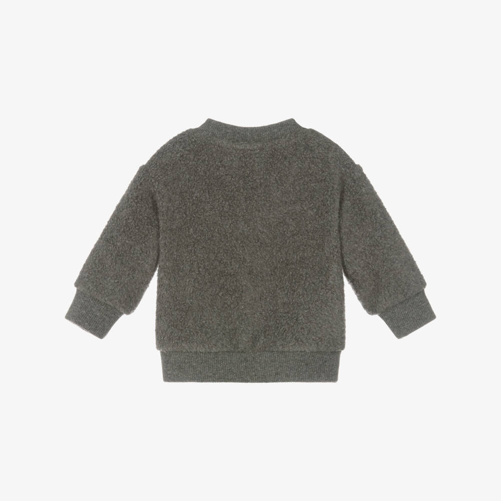 1 + in the family-Boys Charcoal Zip Fleece Jacket | Childrensalon Outlet
