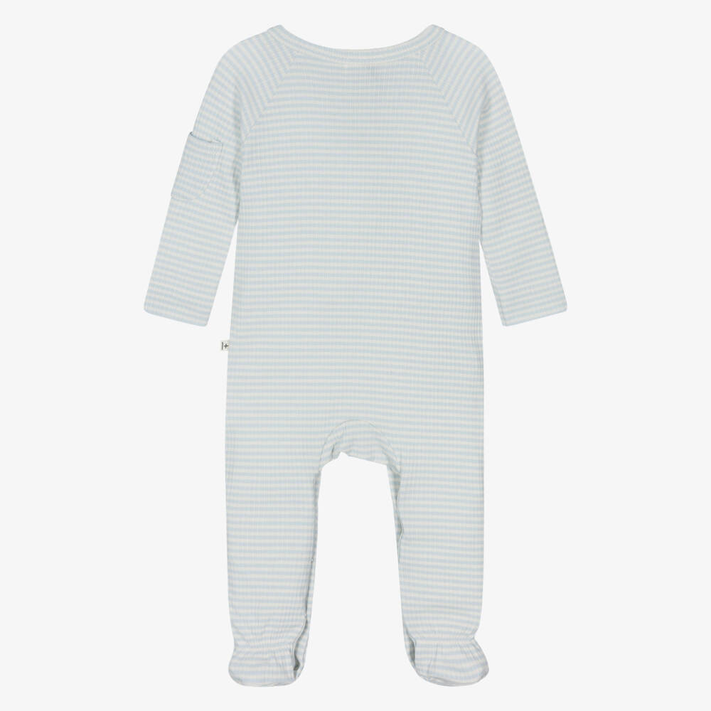 1 + in the family-Boys Cozy Striped Jersey Romper | Childrensalon Outlet