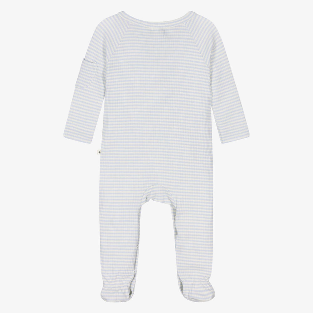 1 + in the family-Boys Cozy Striped Jersey Romper | Childrensalon Outlet