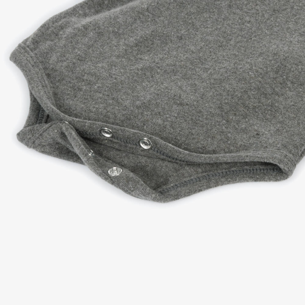 1 + in the family-Boys Grey Collared Bodysuit | Childrensalon Outlet