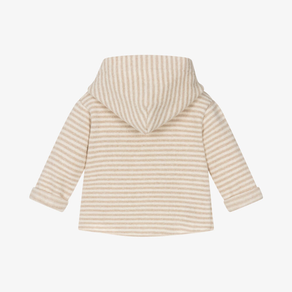 1 + in the family-Boys Ivory Beige Hooded Jumper | Childrensalon Outlet