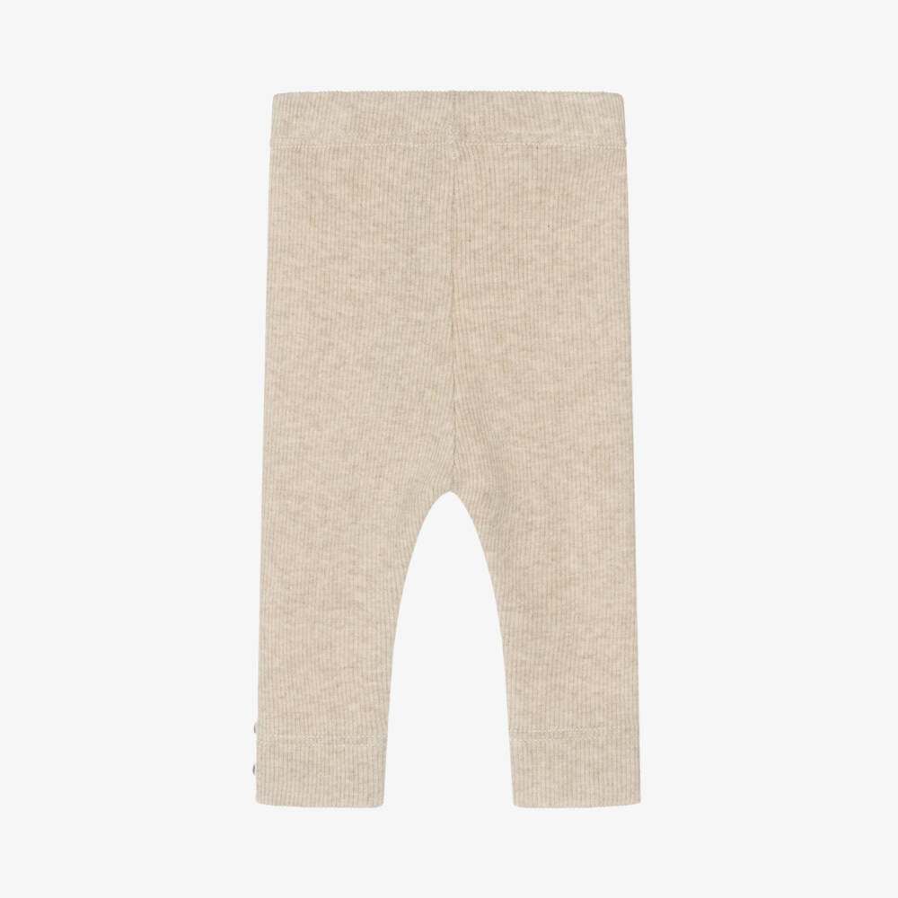 1 + in the family-Boys Ivory Ribbed Knit Leggings | Childrensalon Outlet