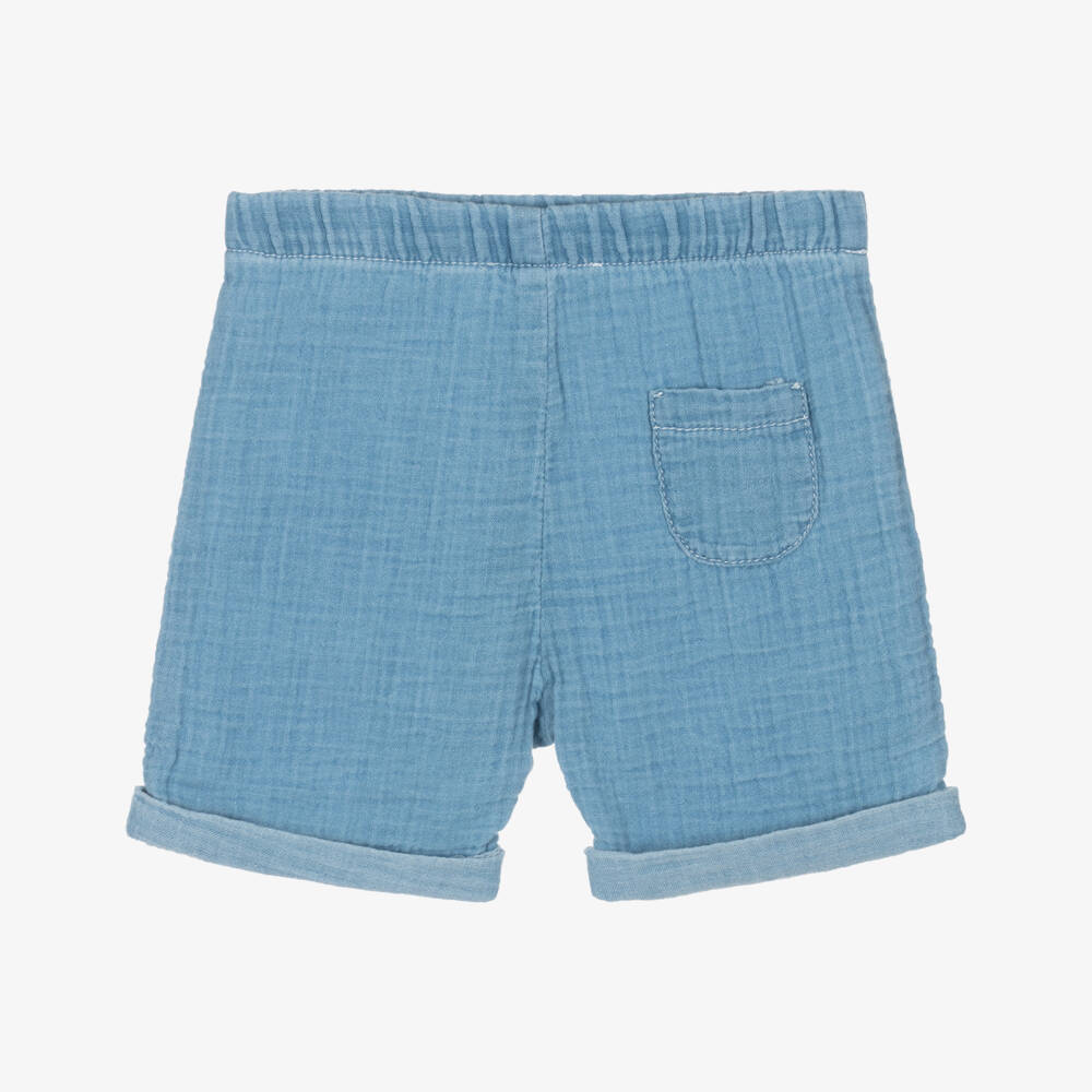 1 + in the family-شورت شامبراي أزرق فاتح للأولاد | Childrensalon Outlet