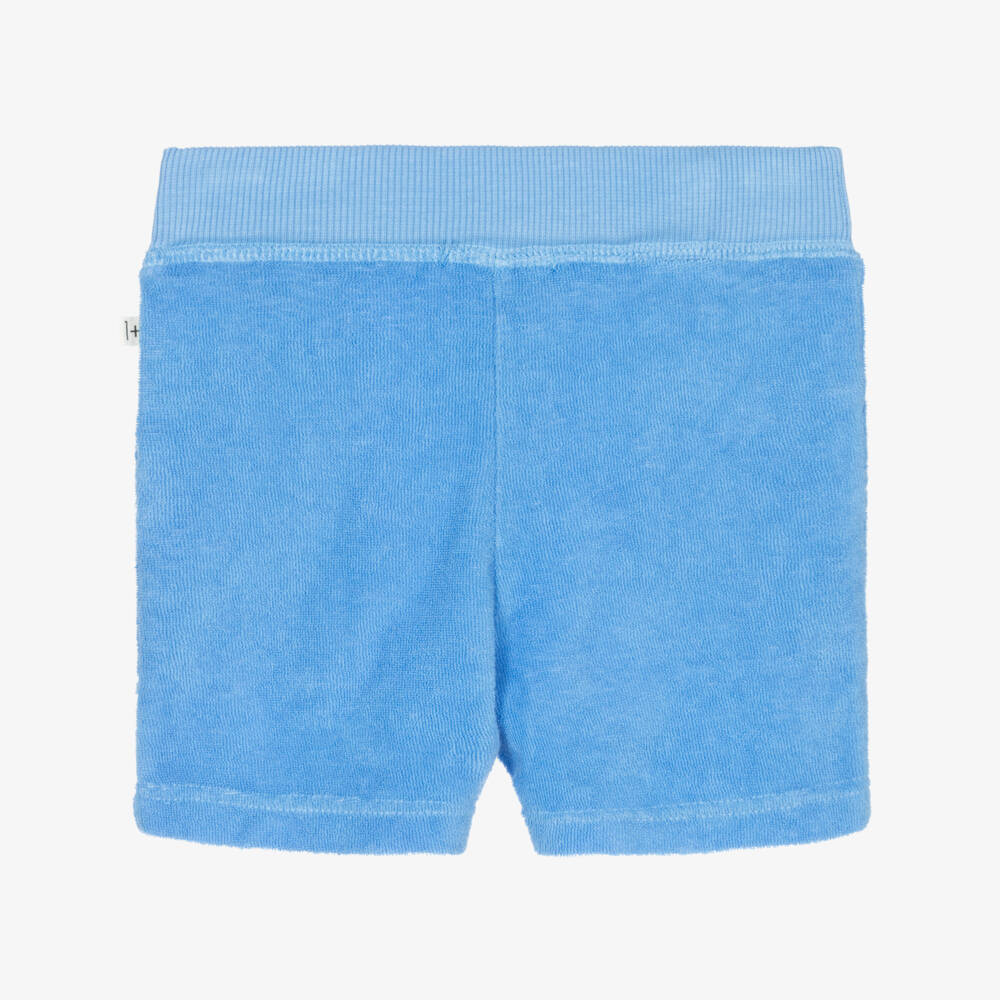 1 + in the family-Boys Light Blue Cotton Towelling Shorts | Childrensalon Outlet