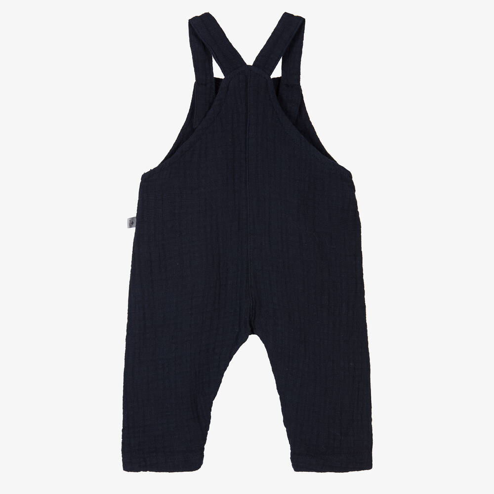 1 + in the family-Синий хлопковый полукомбинезон | Childrensalon Outlet