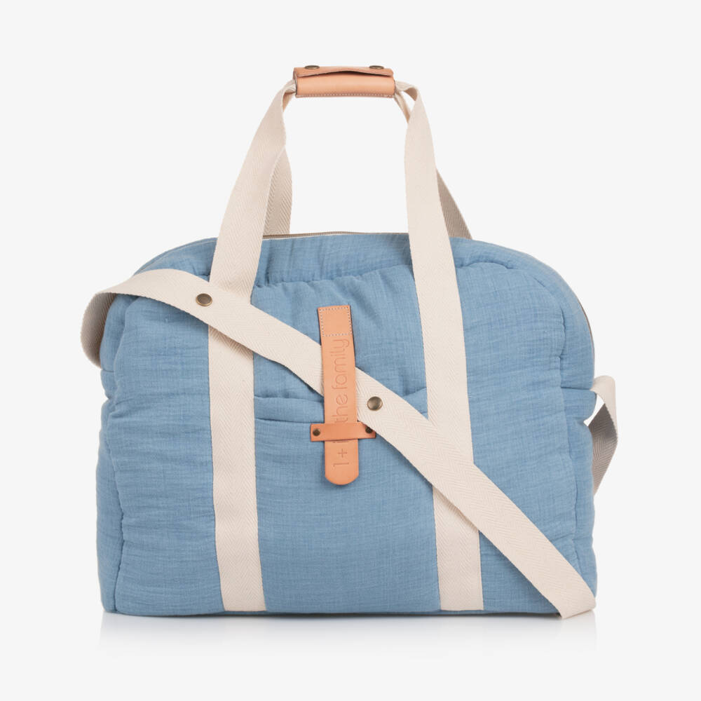 1 + in the family-Boys' Sky Cotton Diaper Tote | Childrensalon Outlet