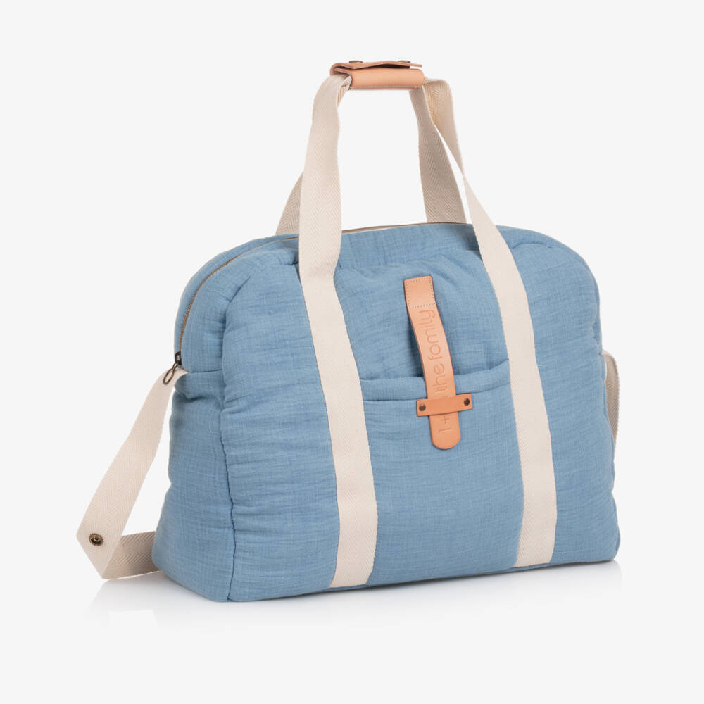 1 + in the family-Boys' Sky Cotton Diaper Tote | Childrensalon Outlet