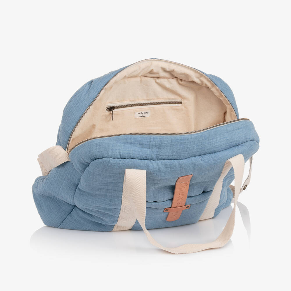 1 + in the family-Boys' Sky Cotton Diaper Tote | Childrensalon Outlet