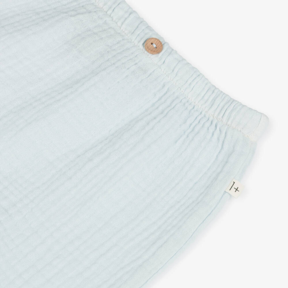 1 + in the family-Boys' Soft Blue Muslin Pants | Childrensalon Outlet