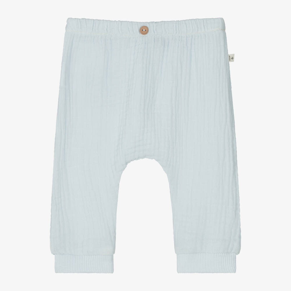 1 + in the family-Boys' Soft Blue Muslin Pants | Childrensalon Outlet
