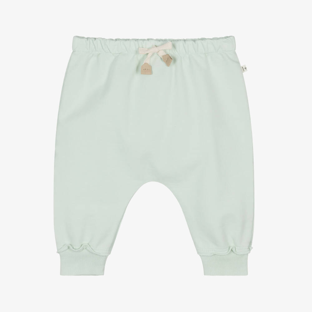 1 + in the family-Boys Soft Green Knit Joggers | Childrensalon Outlet