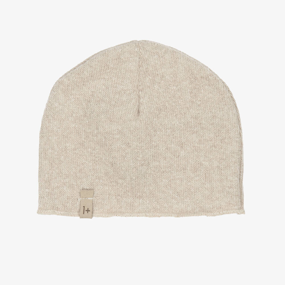 1 + in the family-Уютная бежевый вязаная шапка для малышей | Childrensalon Outlet