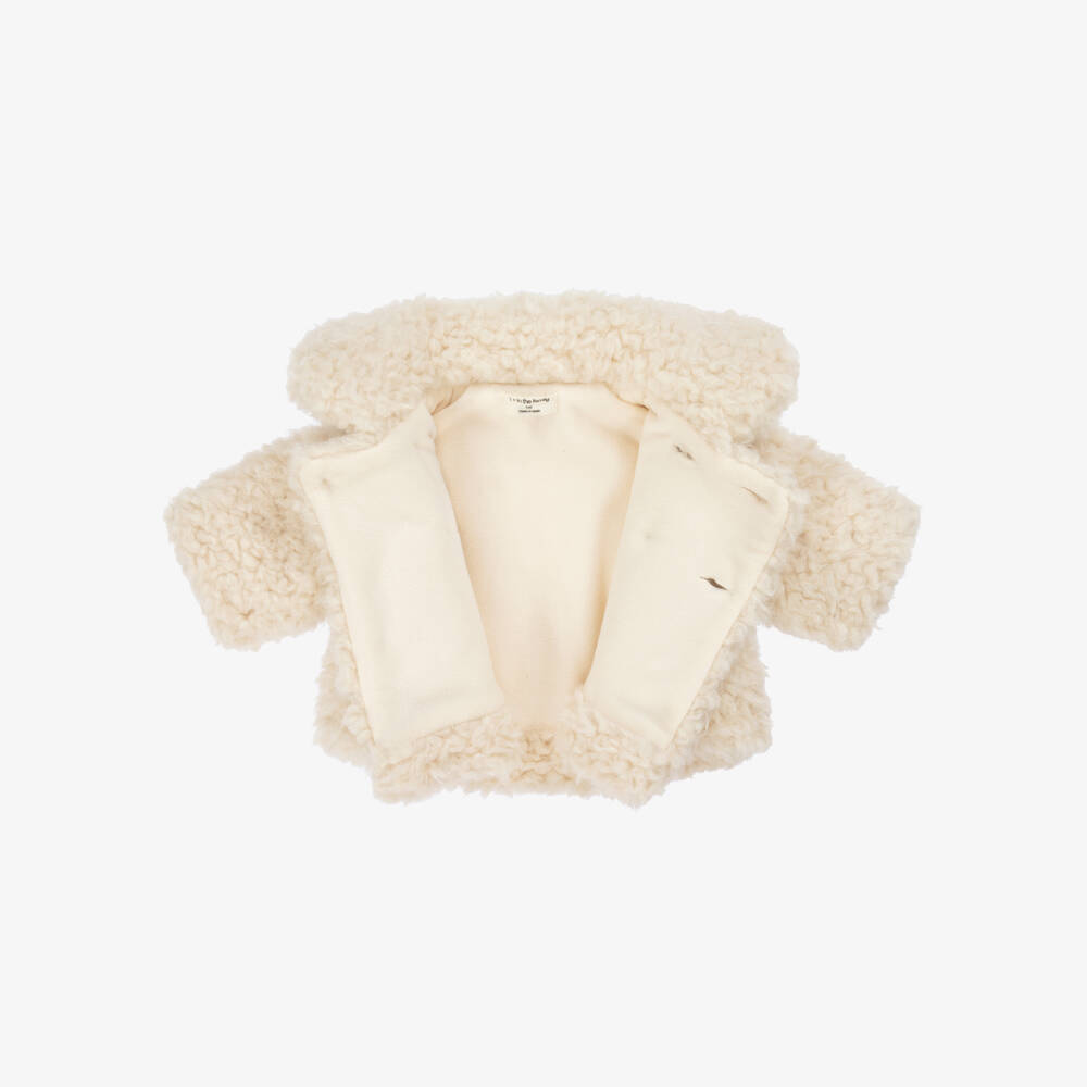 1 + in the family-Fluffy Ivory Sherpa Fleece Pram Coat | Childrensalon Outlet