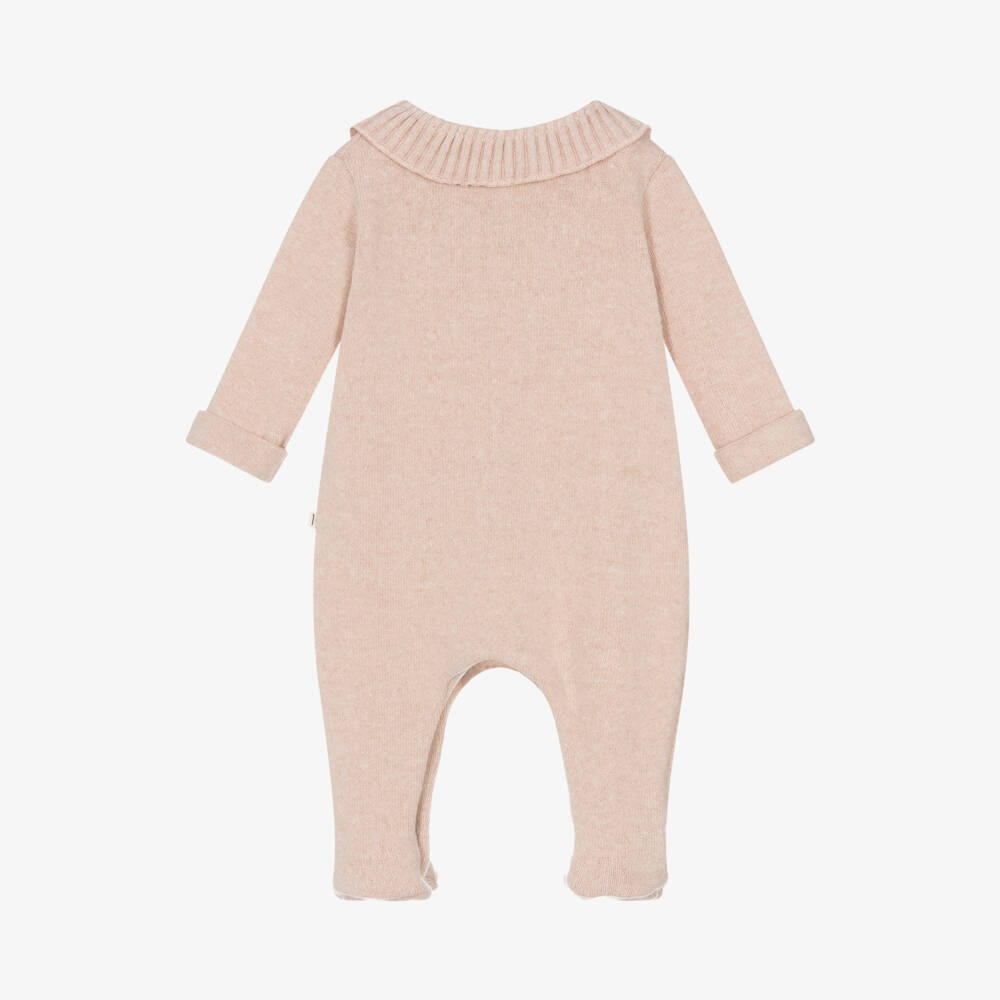 1 + in the family-Girls Blush Knit Cotton Babygrow | Childrensalon Outlet