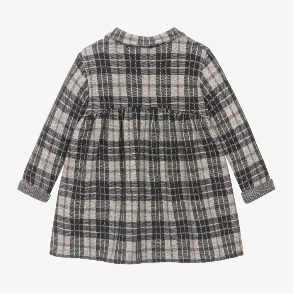 1 + in the family-فستان كاروهات قطن لون رمادي | Childrensalon Outlet