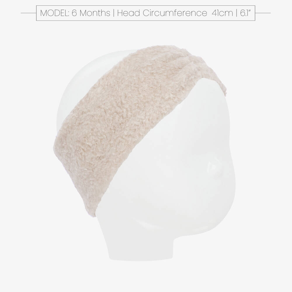 1 + in the family-Girls Cream Fleece Hairband | Childrensalon Outlet