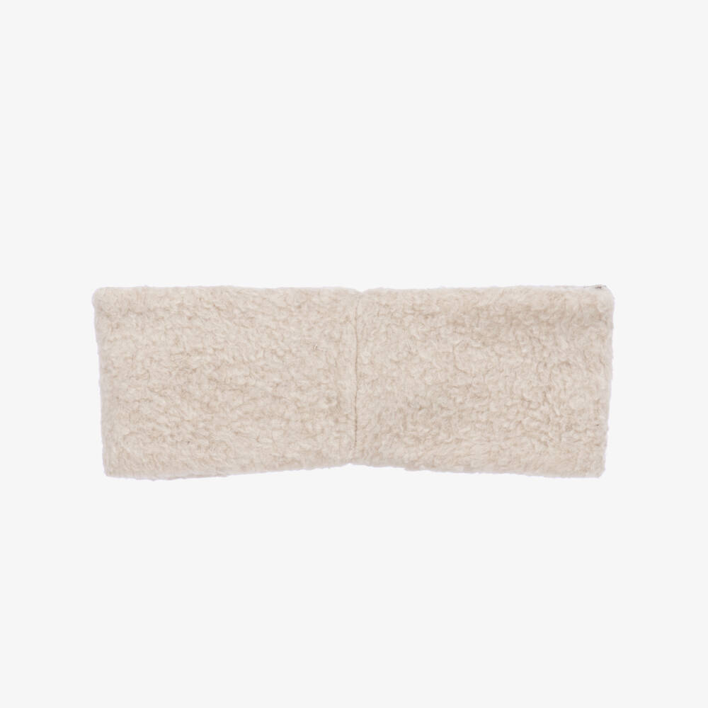 1 + in the family-Girls Cream Fleece Hairband | Childrensalon Outlet