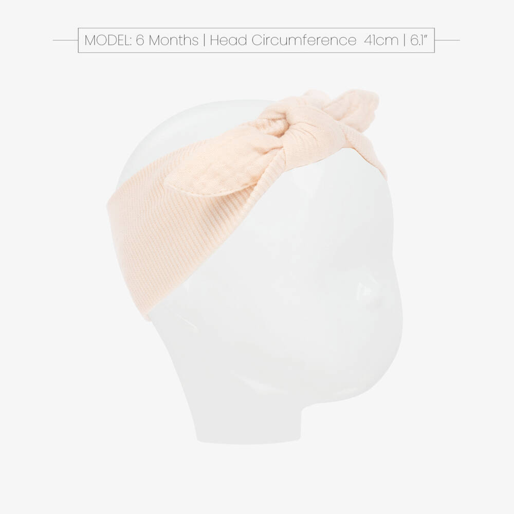 1 + in the family-Girls Delicate Pink Bow Headband | Childrensalon Outlet