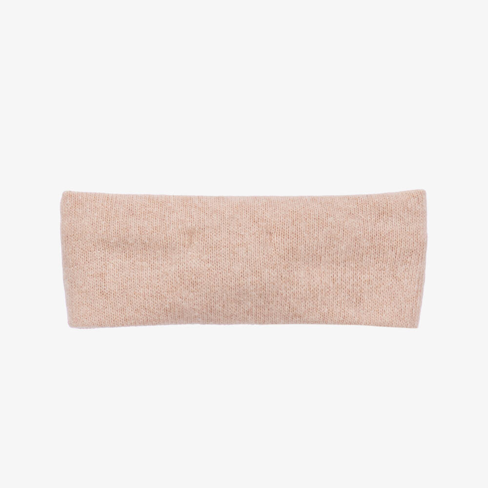1 + in the family-Girls Delicate Pink Knit Bow Headband | Childrensalon Outlet