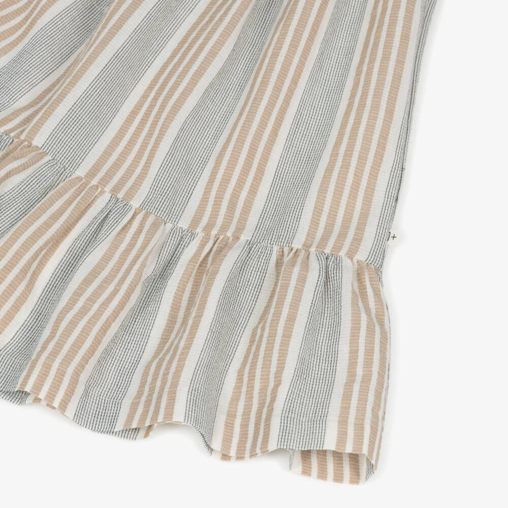 1 + in the family-فستان مخطط عاجي وبيج للبنات | Childrensalon Outlet