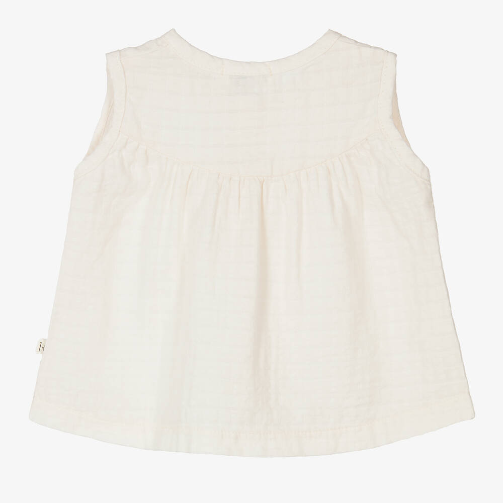 1 + in the family-Кремовая хлопковая блузка | Childrensalon Outlet