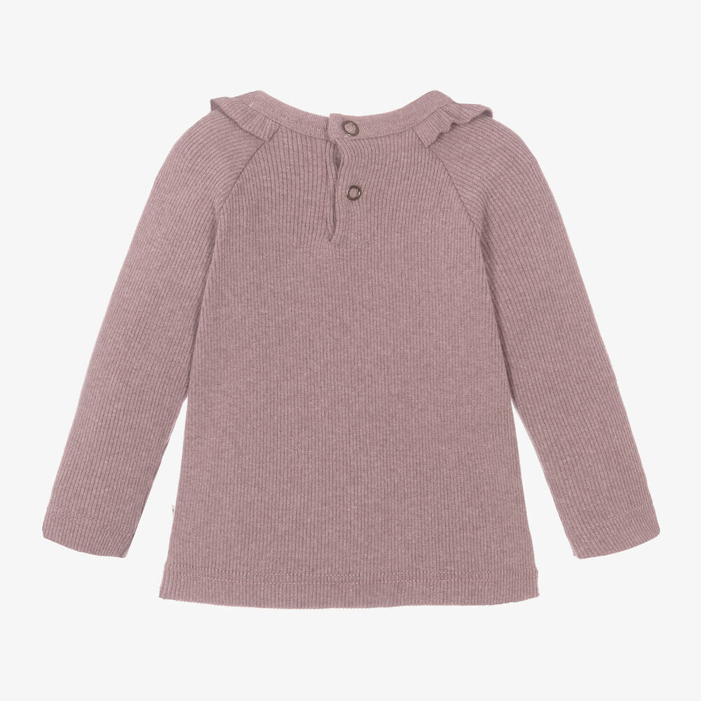 1 + in the family-Лиловый топ из хлопка в рубчик для девочек | Childrensalon Outlet