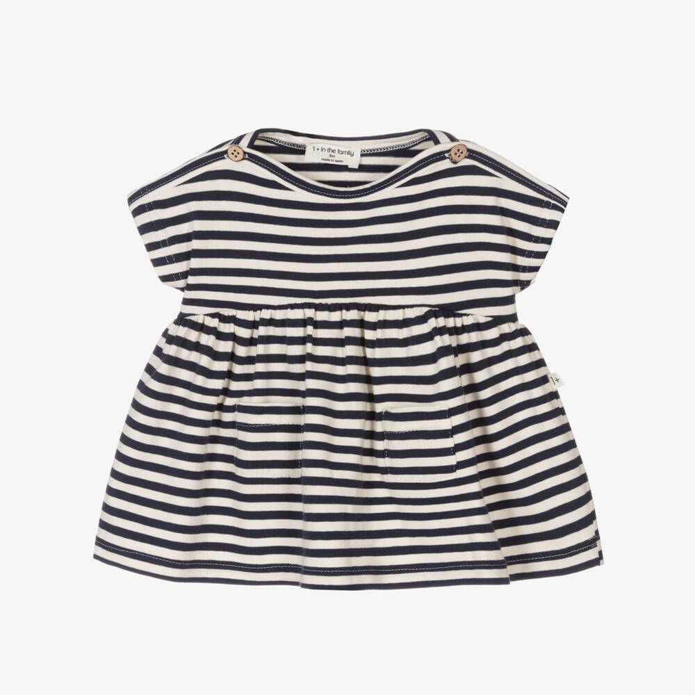 1 + in the family-Платье в синюю полоску для девочек | Childrensalon Outlet