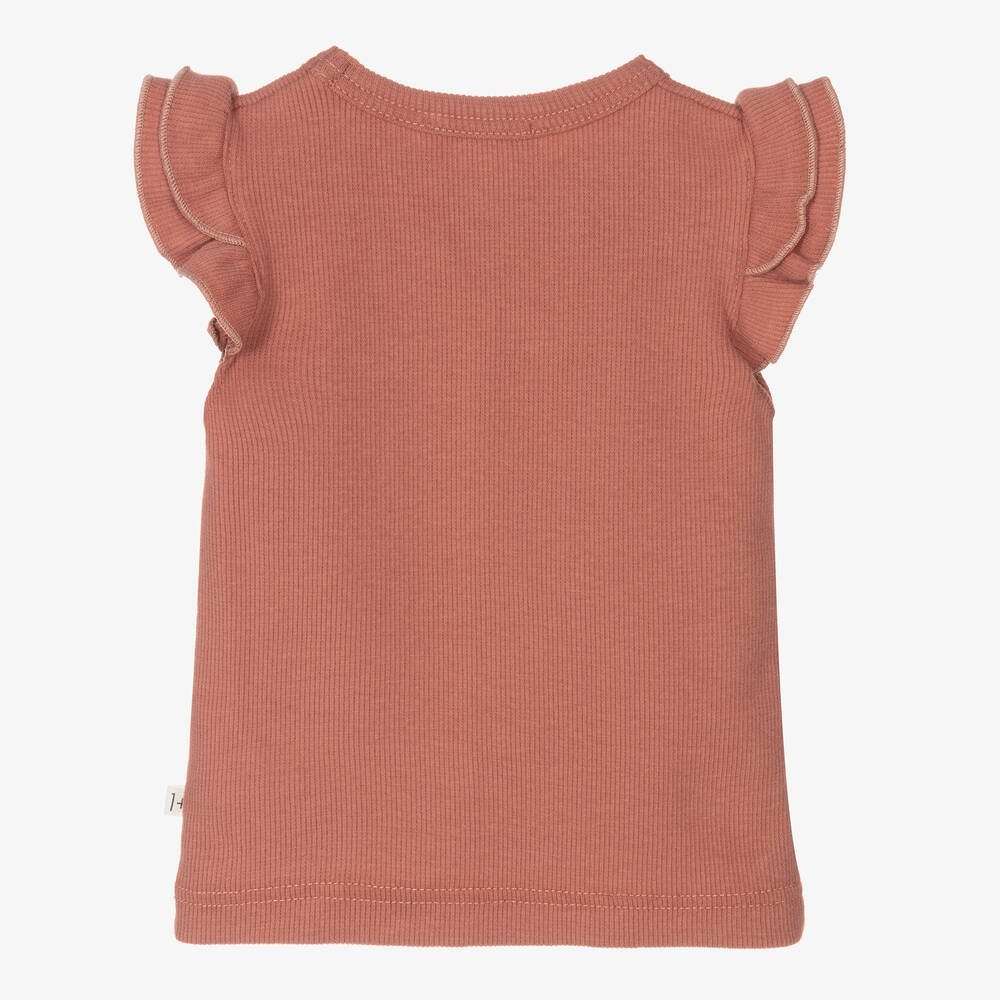 1 + in the family-توب فيست أطفال بناتي قطن جيرسي لون زهري | Childrensalon Outlet