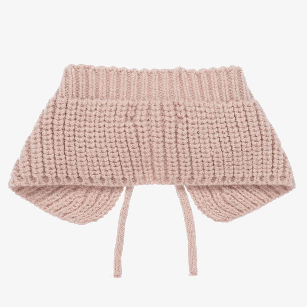 1 + in the family-Girls Pink Knitted Collar | Childrensalon Outlet