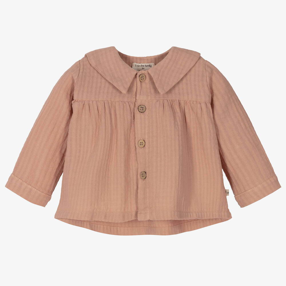 1 + in the family - Розовая блузка из муслина для девочек | Childrensalon