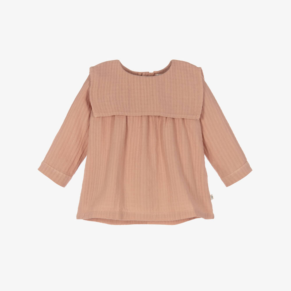 1 + in the family-Розовое платье из муслина для девочек | Childrensalon Outlet