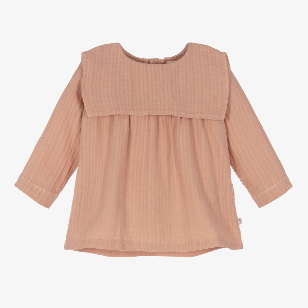1 + in the family-Girls Pink Muslin Dress | Childrensalon Outlet