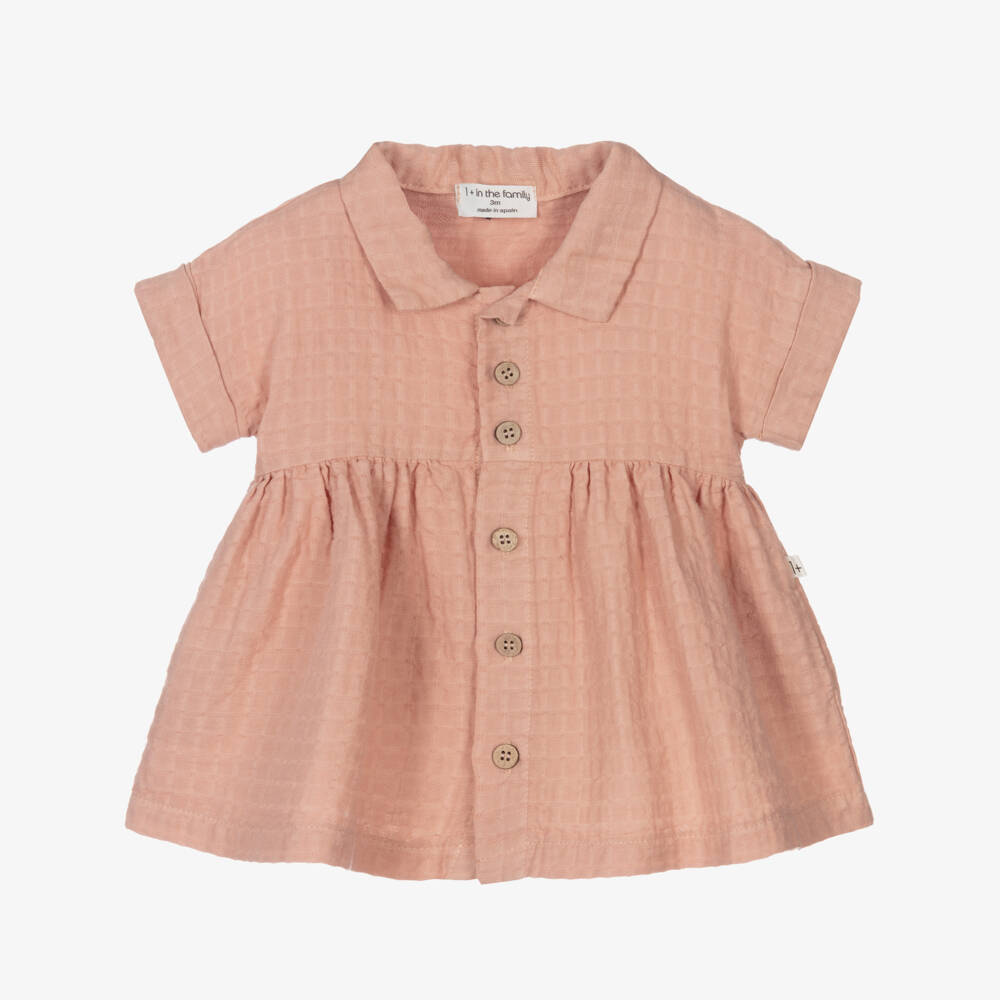 1 + in the family-Розовое платье в тонкую полоску | Childrensalon Outlet