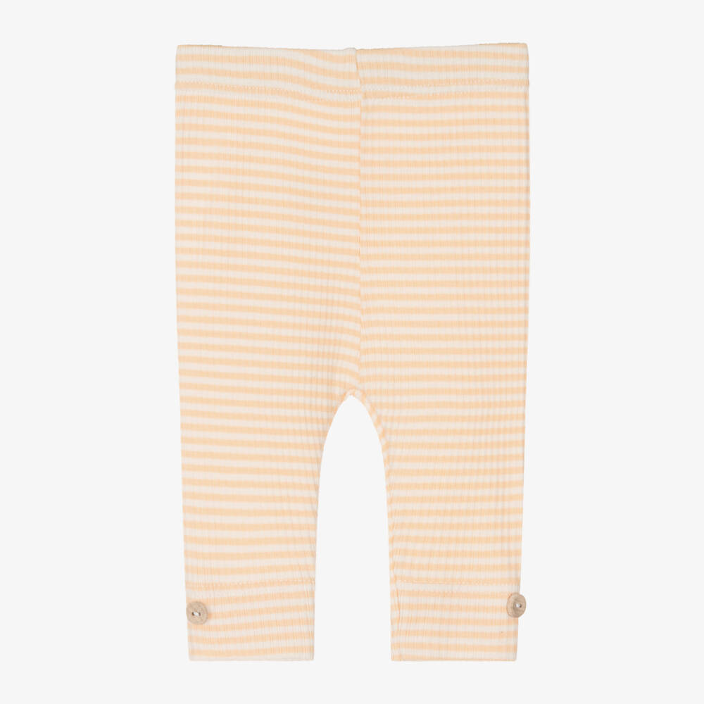 1 + in the family-Мягкие хлопковые леггинсы в жёлтую полоску для девочек | Childrensalon Outlet