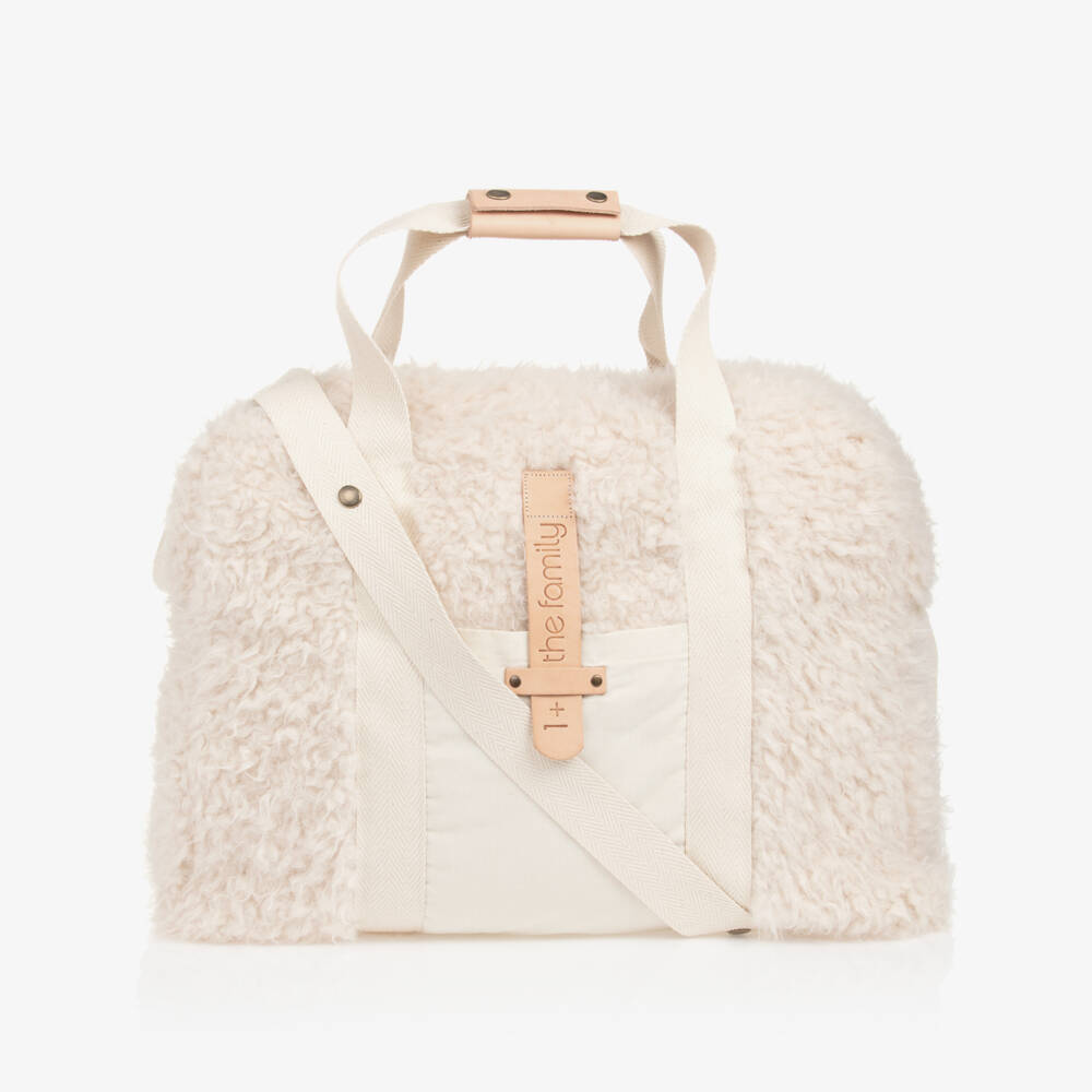 1 + in the family-Girls Soft Ivory Sherpa Bag | Childrensalon Outlet