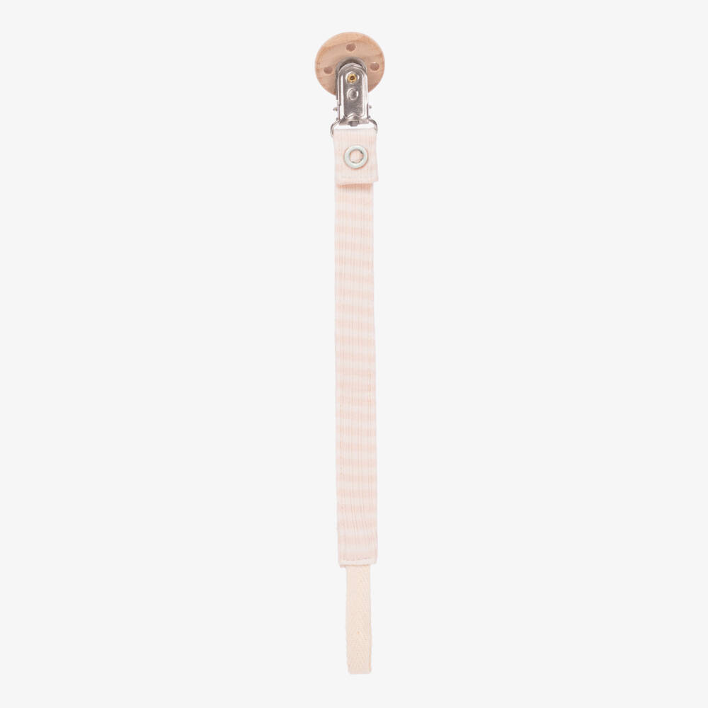 1 + in the family-Girls Soft Pink Striped Soother Holder | Childrensalon Outlet